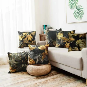 Black & Gold Palm Leaves Mix Pcs Set (Bundle of 6)